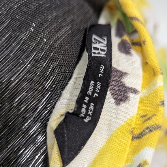 Zara banana shirt. Cropped. 100% cotton - Picture 3 of 4